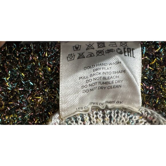 Les Coyotes De Paris Nori Lurex Knitted Nori glittery Sweater size 16 NWT $149 - Picture 6 of 9